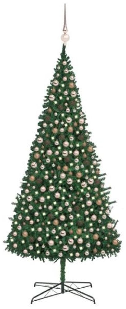 vidaXL Künstlicher Weihnachtsbaum mit LEDs & Kugeln 400 cm Grün, Mit Beleuchtung [3077838] Bild 1