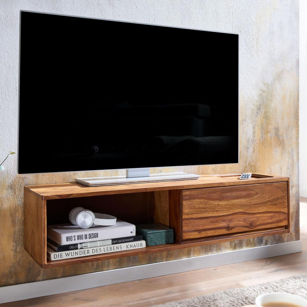 KADIMA DESIGN Massivholz TV-Kommode aus Sheeshamholz - Modernes Design, Stauraum, Einfache Reinigung - Perfekt für Fernseher bis 50 Zoll. Bild 1