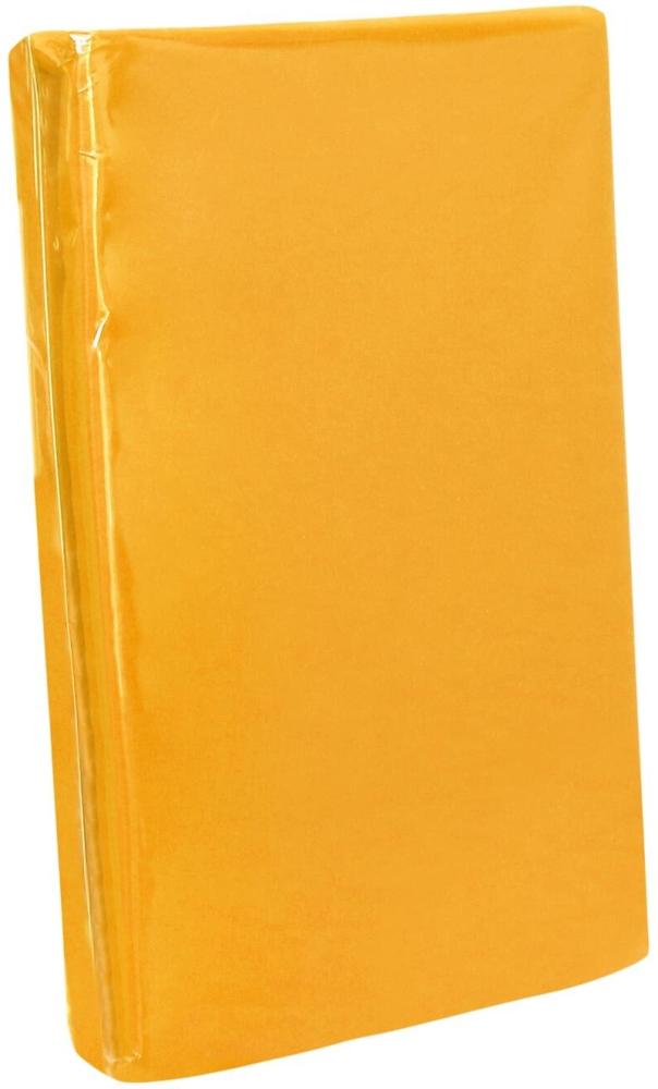 Traumschlaf Zwirn Elasthan Spannbetttuch De-Luxe | 120x200 - 130x220 cm | gold Bild 1