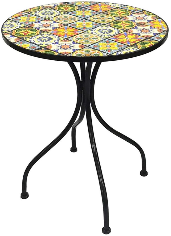 Mediteraner Mosaik Mosaiktisch Gartentisch Bistrotisch Tisch 60cm Bild 1