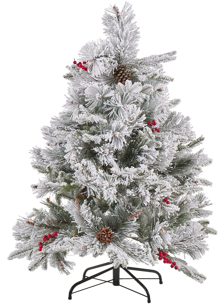 Künstlicher Weihnachtsbaum schneebedeckt 120 cm weiß MASALA Bild 1