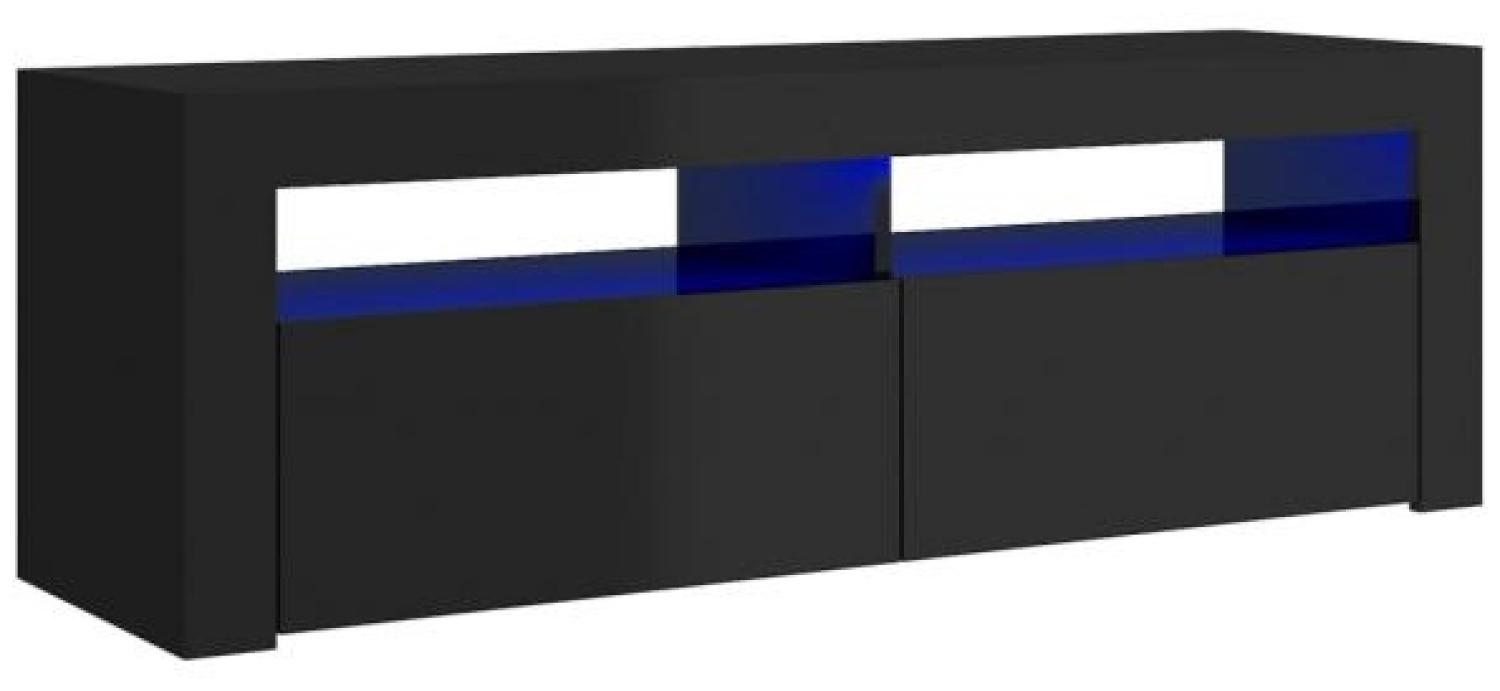 TV-Schrank mit LED-Leuchten Hochglanz-Schwarz 120x35x40 cm, Mit Beleuchtung [804317] Bild 1