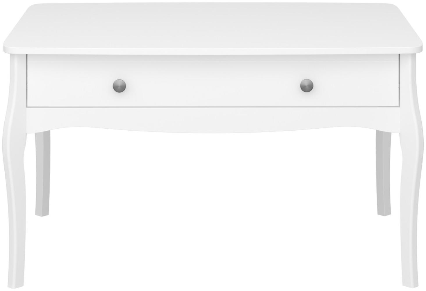 Couchtisch Wohnzimmertisch Schubladen Tisch Beistelltisch Holztisch weiss Bild 1