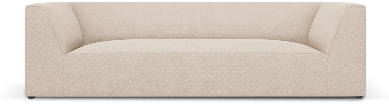 Micadoni 3-Sitzer Sofa Ruby | Bezug Beige | Beinfarbe Black Plastic Bild 1