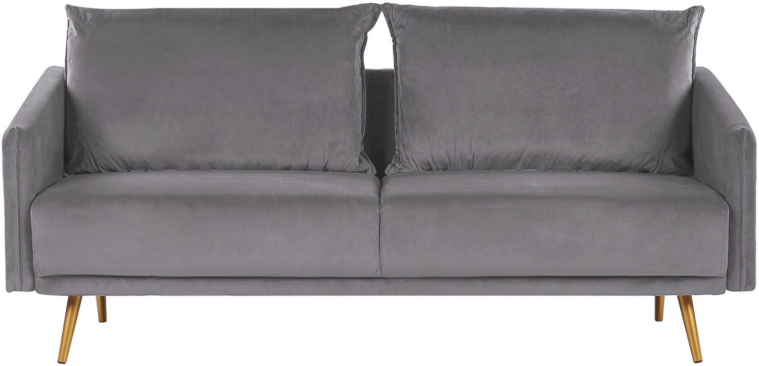 3-Sitzer Sofa Samtstoff grau MAURA Bild 1