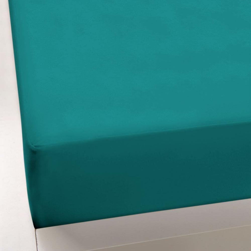 Formesse Bella Donna Premium Spannbetttuch | 120x200 - 130x220 cm | petrol Bild 1