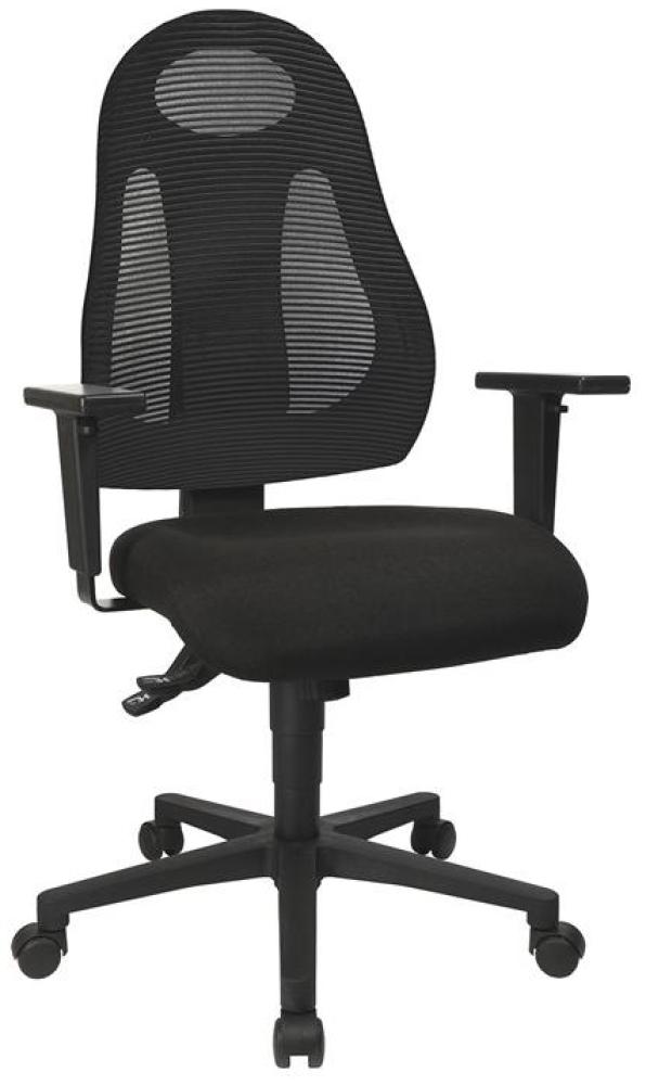 Topstar Free Art, ergonomischer Bürostuhl, Schreibtischstuhl, Stoff, Schwarz/Schwarz Bild 1