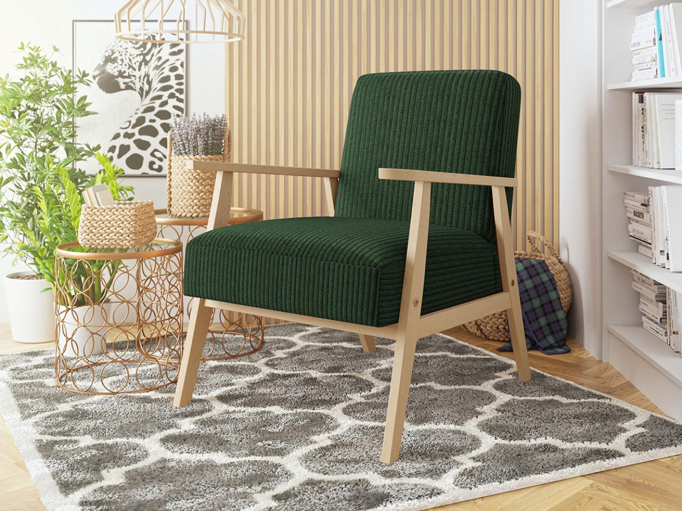 'Wikez' Sessel Cord, Grün Bild 1