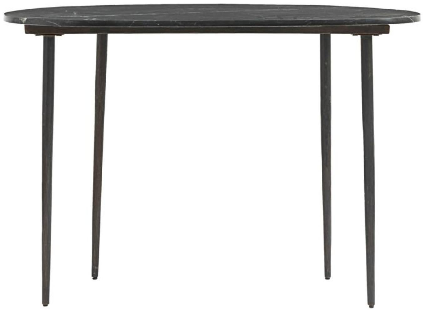Schreibtisch 'Eda' aus Eisen und Marmor in Schwarz 110 x 62 x 74 cm Bild 1