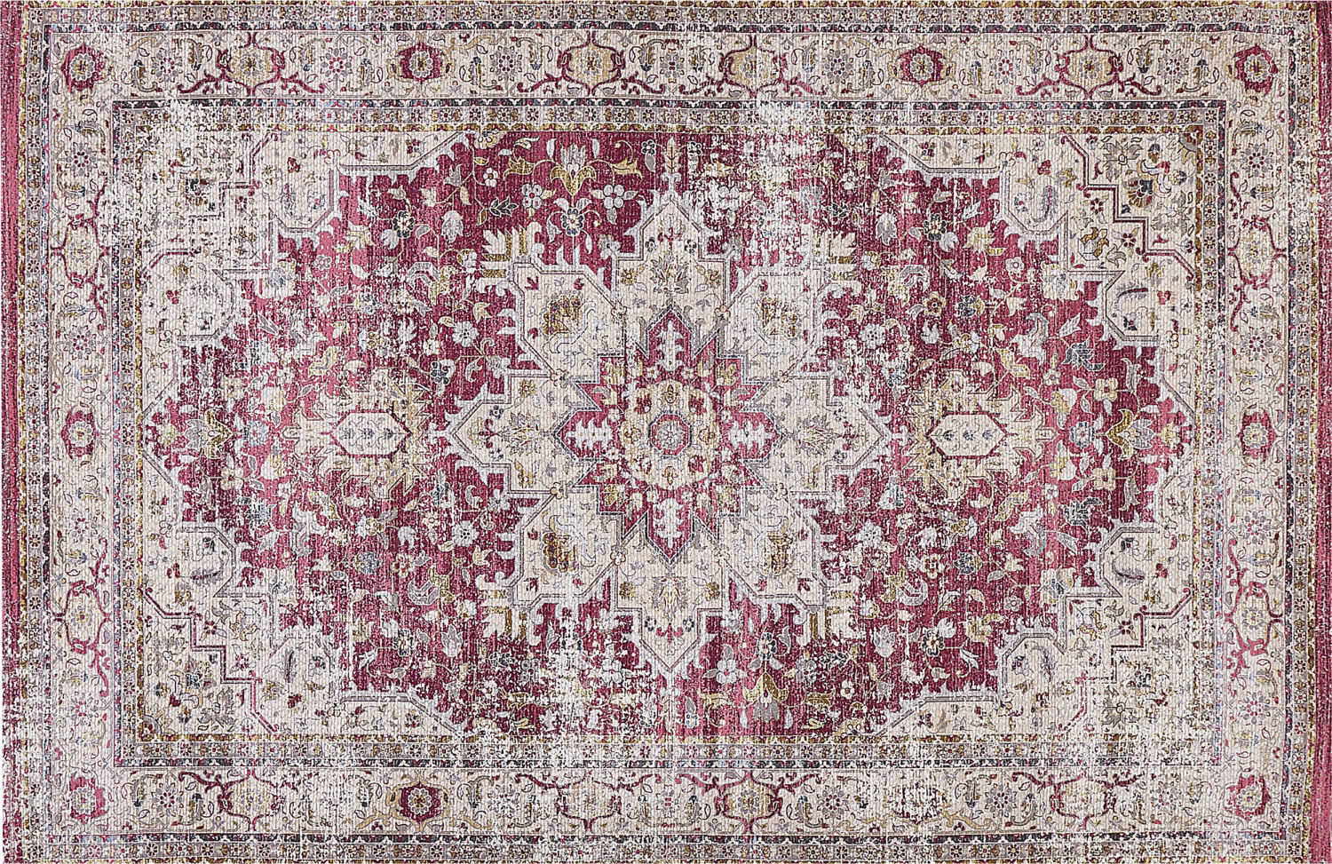 Teppich mehrfarbig orientalisches Muster 140 x 200 cm Kurzflor ARHAVI Bild 1