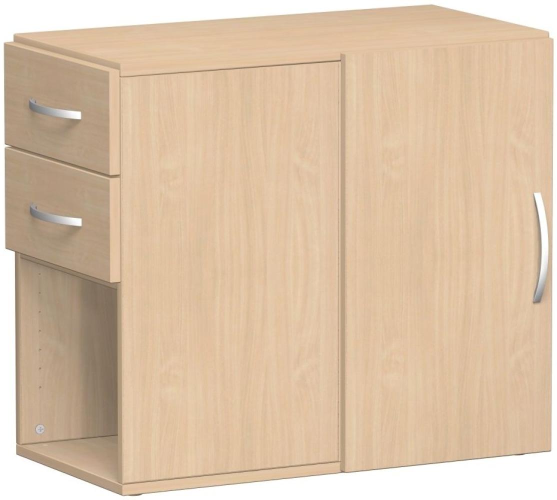 Anstell-Schrank mit Schubkästen, Buche, 42 x 82 x 72 cm Bild 1