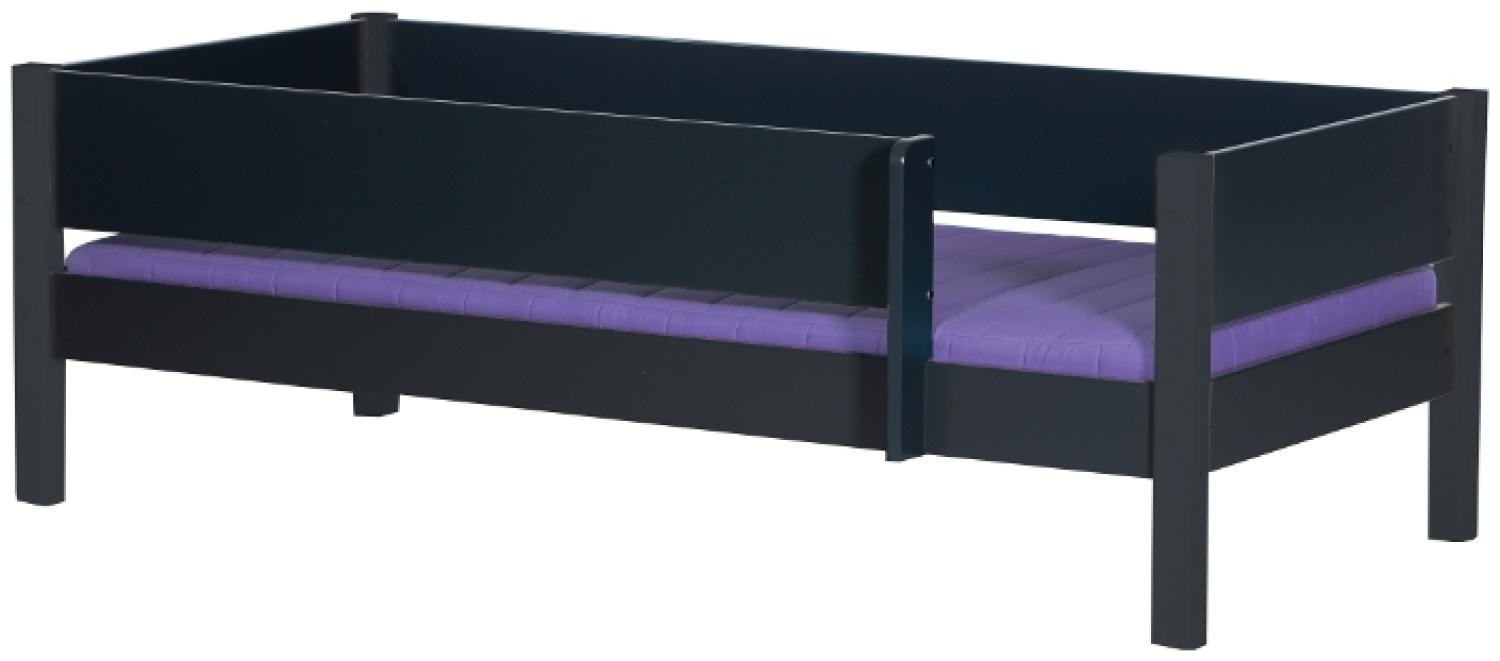 Manis-h Bett mit Umhängevorhang Anthrazit 90 x 200 cm Grau dunkel Bild 1