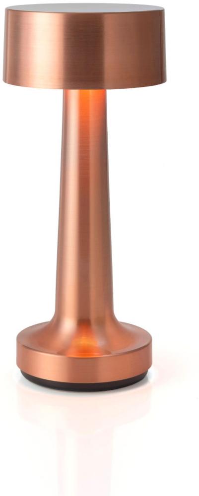 NEOZ kabellose Akku-Tischleuchte COOEE 2c Uno LED-Lampe dimmbar 1 Watt 21x9 cm Kupfer lackiert (mit gebürsteter Veredelung) Bild 1