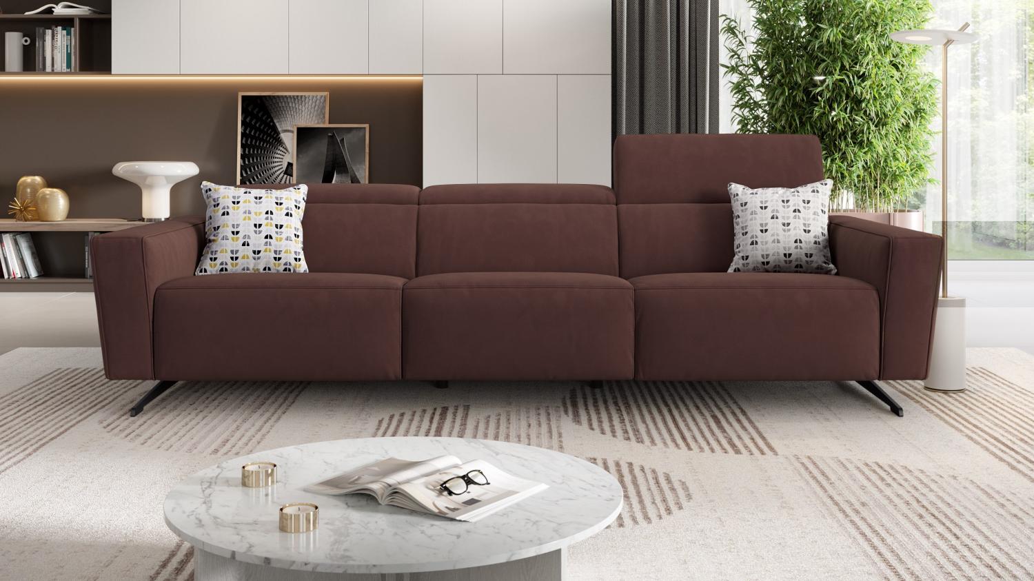 Sofanella Stoffsofa ALESSO 3-Sitzer Sitzverstellung Couch in Grün S: 225 Breite x 108 Tiefe Bild 1