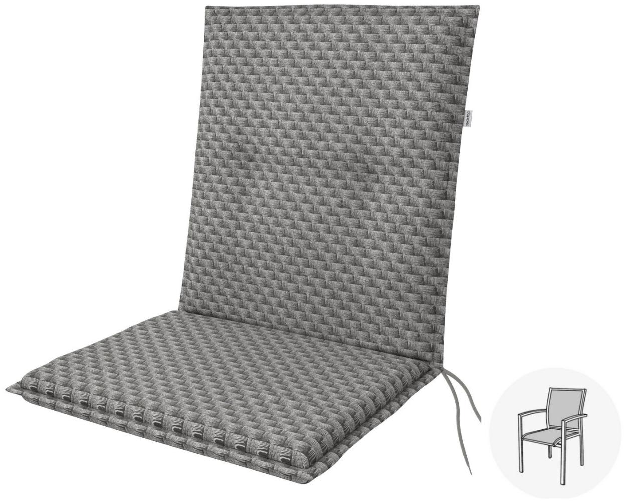 Doppler Sitzauflage "Living" Low, grau rattan, für Niederlehner (100 x 48 x 6 cm) Bild 1