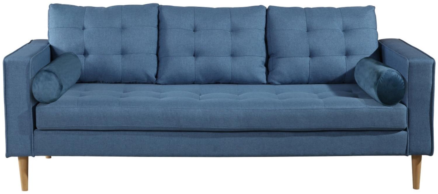 SIT4SOFA Sofa Leinen-Optik Blau Bild 1