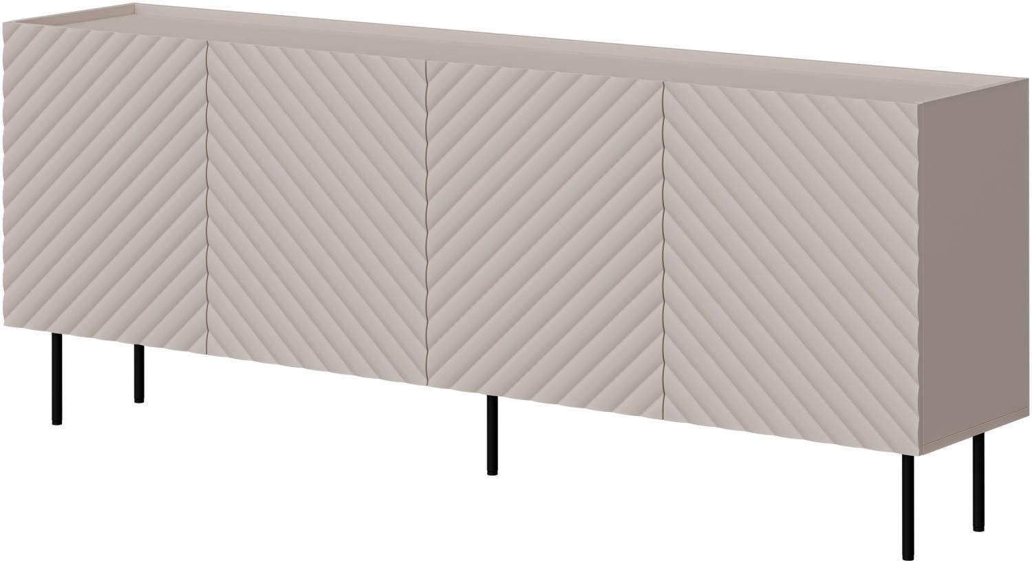 Mirjan24 'Likade 200 4D' Kommode mit 4 Drehtüren, Holz cashmere, 80 x 40 x 200 cm Bild 1