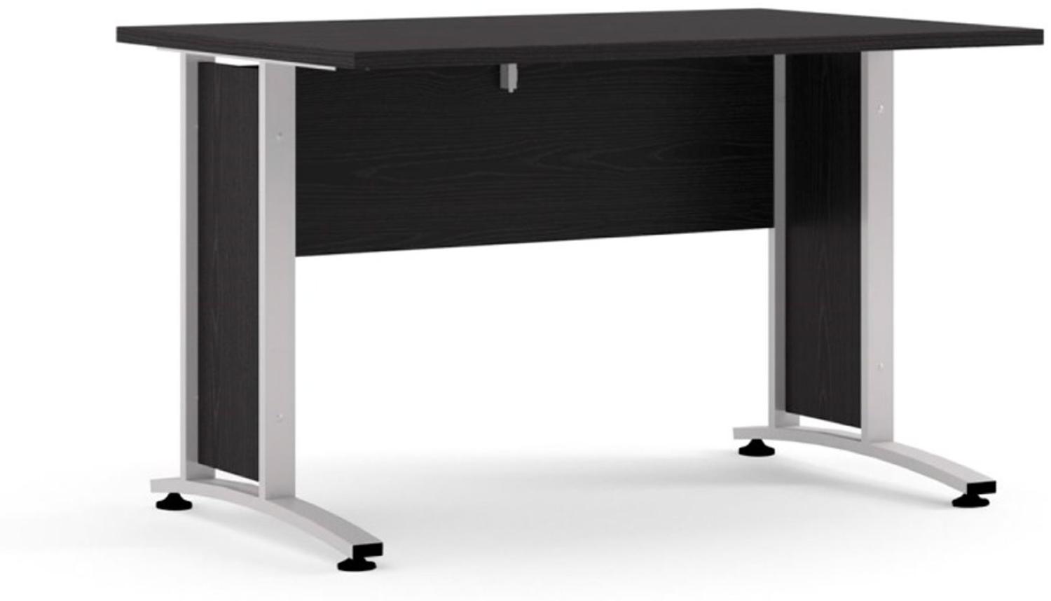 Prisme Schreibtisch schwarze Esche/ silbergrauer Stahl, 120 x 74 x 80 cm Bild 1