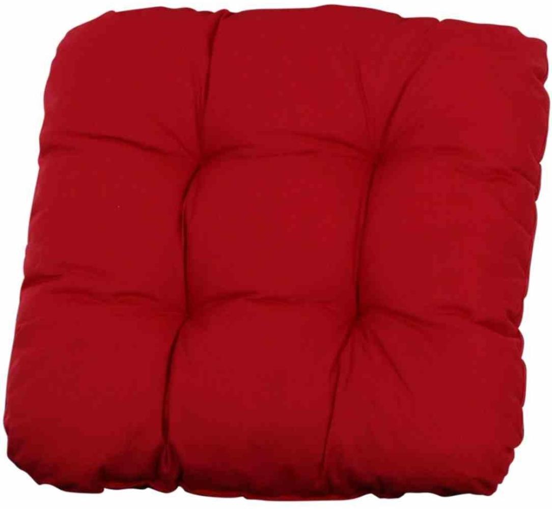 SIENA GARDEN SUNNY Sitzkissen universal, Farbe rot Dessin Uni rot, 50% Baumwolle 50% Polyester Bild 1