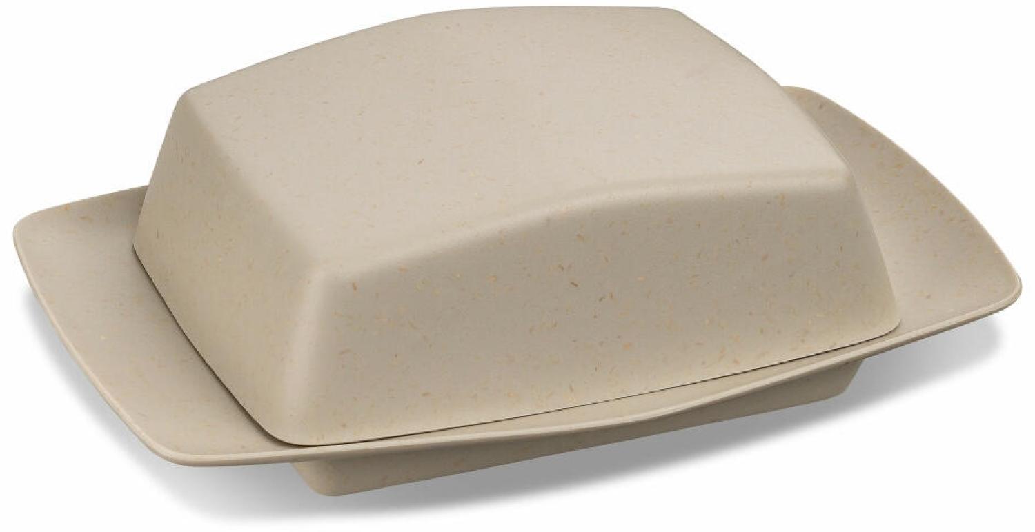 Koziol Butterdose Rio, Butterschale, Kunststoff-Holz-Mix, Nature Desert Sand, für 250 g Butter, 7619700 Bild 1