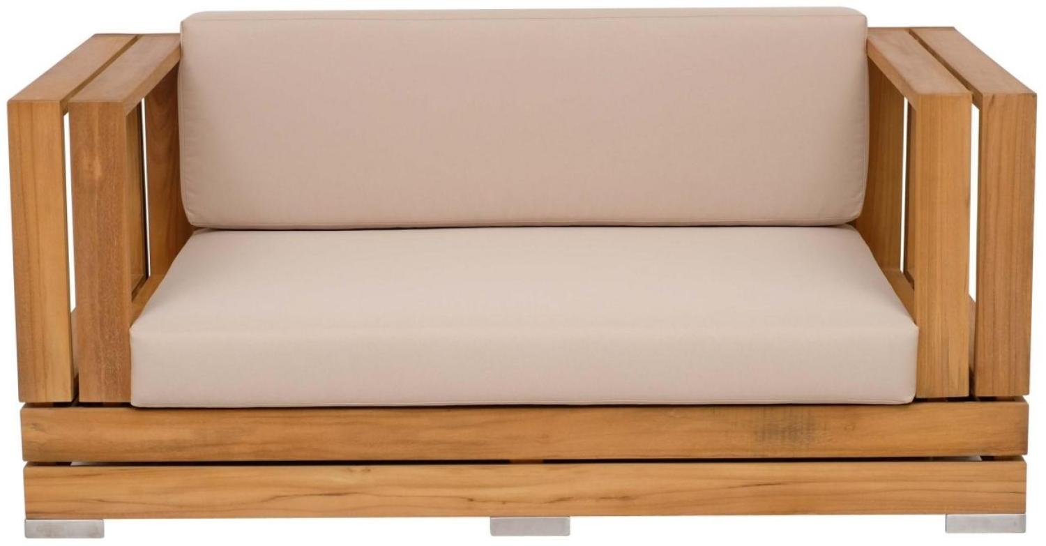 Outdoor Sofa Korsika 2-Sitzer Teakholz Edelstahl von Teako Design Bild 1