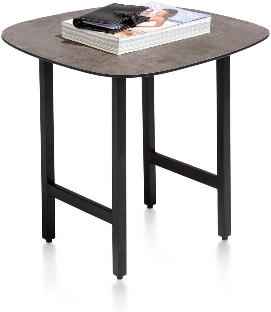 Beistelltisch Fresno 45 x 45 x 42 cm XOOON HPL Schwarz braun Tisch Abstelltisch Bild 1