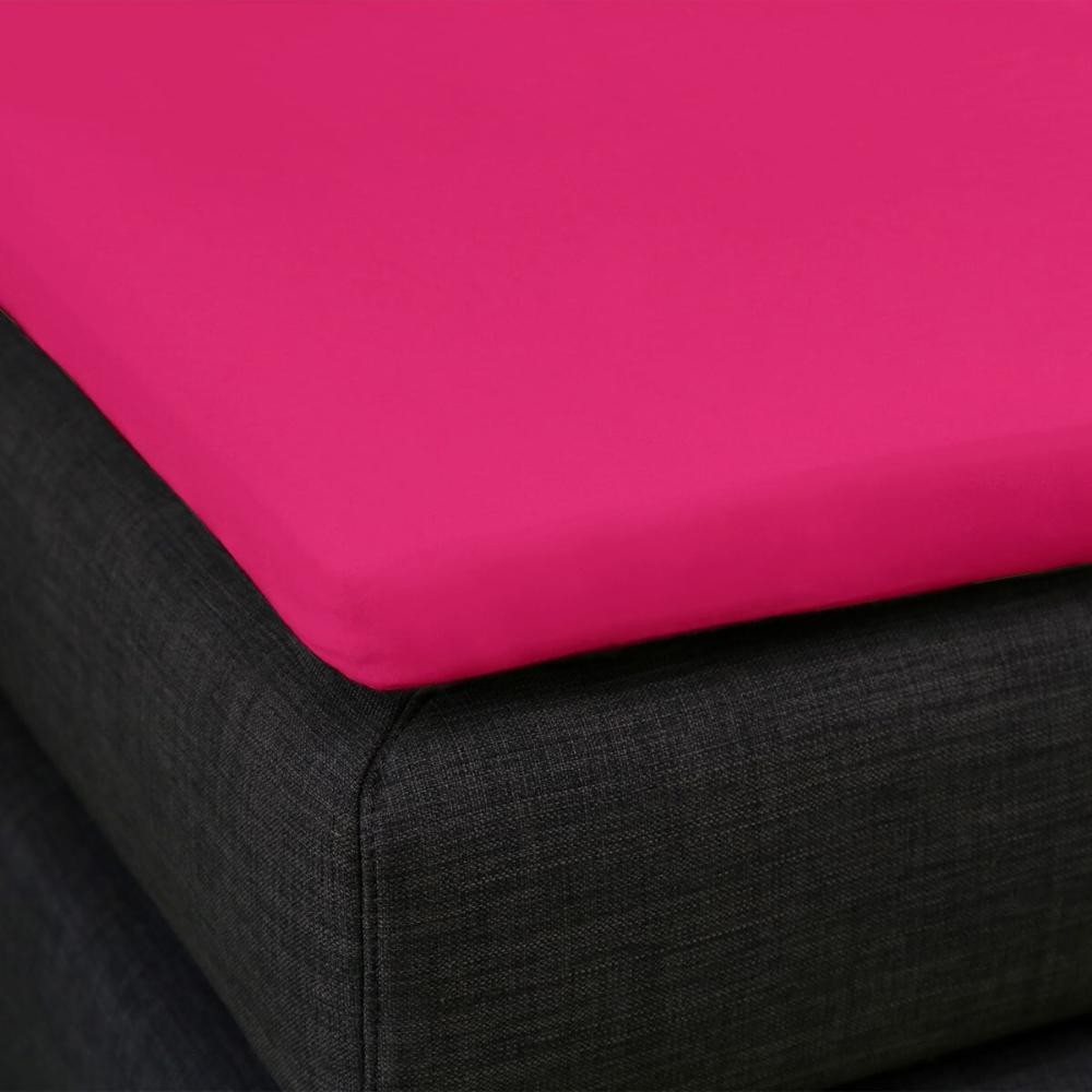 Formesse Bella Donna Topper Spannbetttuch La Piccola | 180x210 - 180x220 cm | magenta Bild 1