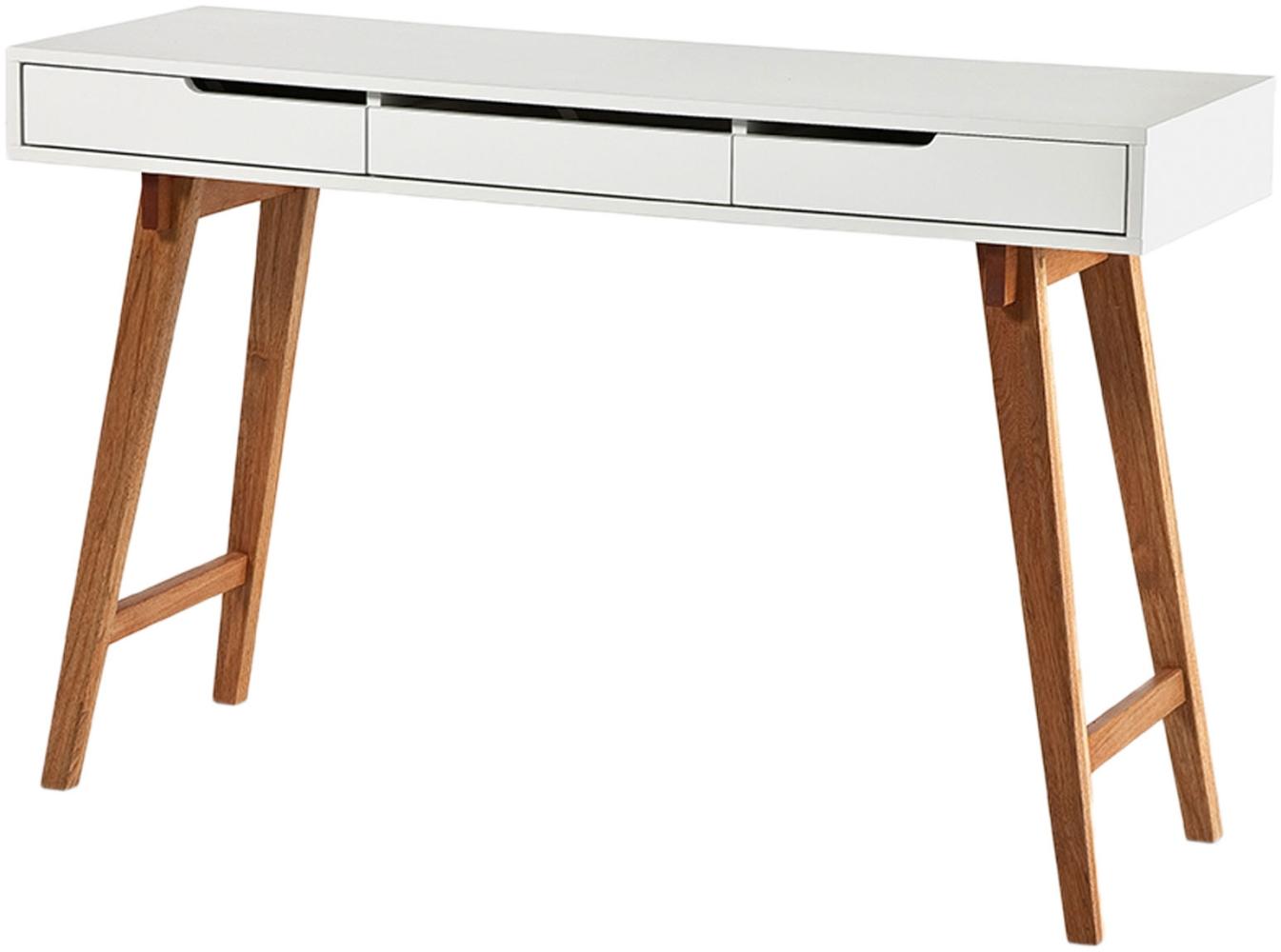 Schreibtisch >Anneke< in Buche aus Massivholz - 120x78x40cm (BxHxT) Bild 1