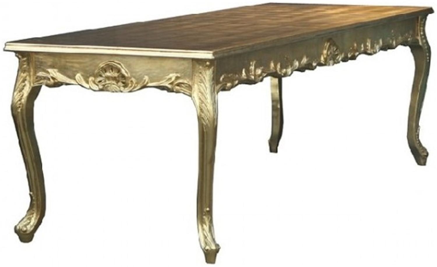 Casa Padrino Barock Esstisch Gold 200cm - Esszimmer Tisch - Möbel Antik Stil Bild 1