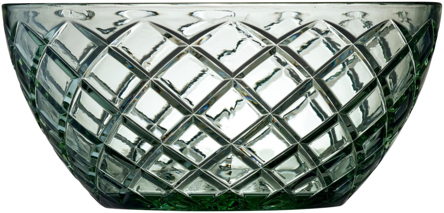 Lyngby Glas Salatschüssel Sorrento, Servierschale, Schale, Glas, Grün, 24 cm, 29036 Bild 1
