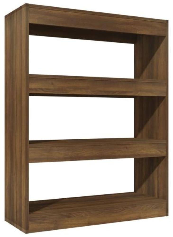 Bücherregal/Raumteiler Braun Eiche 80x30x103 cm Holzwerkstoff Bild 1