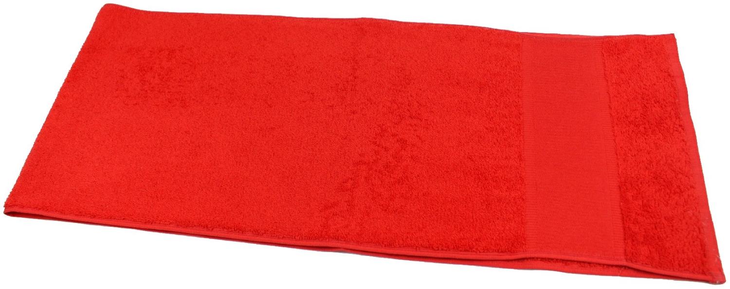 Fitness Handtuch Baumwolle 30x150 cm rot | Sporthandtuch Bild 1