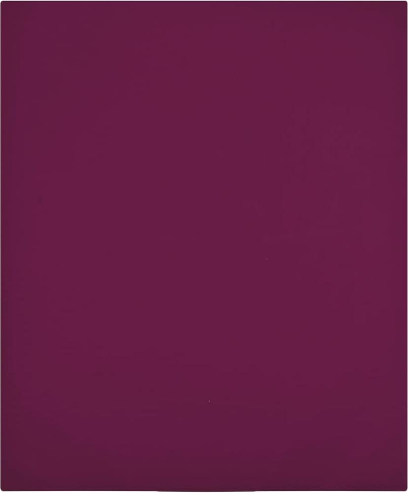 Spannbettlaken 2 Stk. Jersey Bordeauxrot 90x200 cm Baumwolle Bild 1