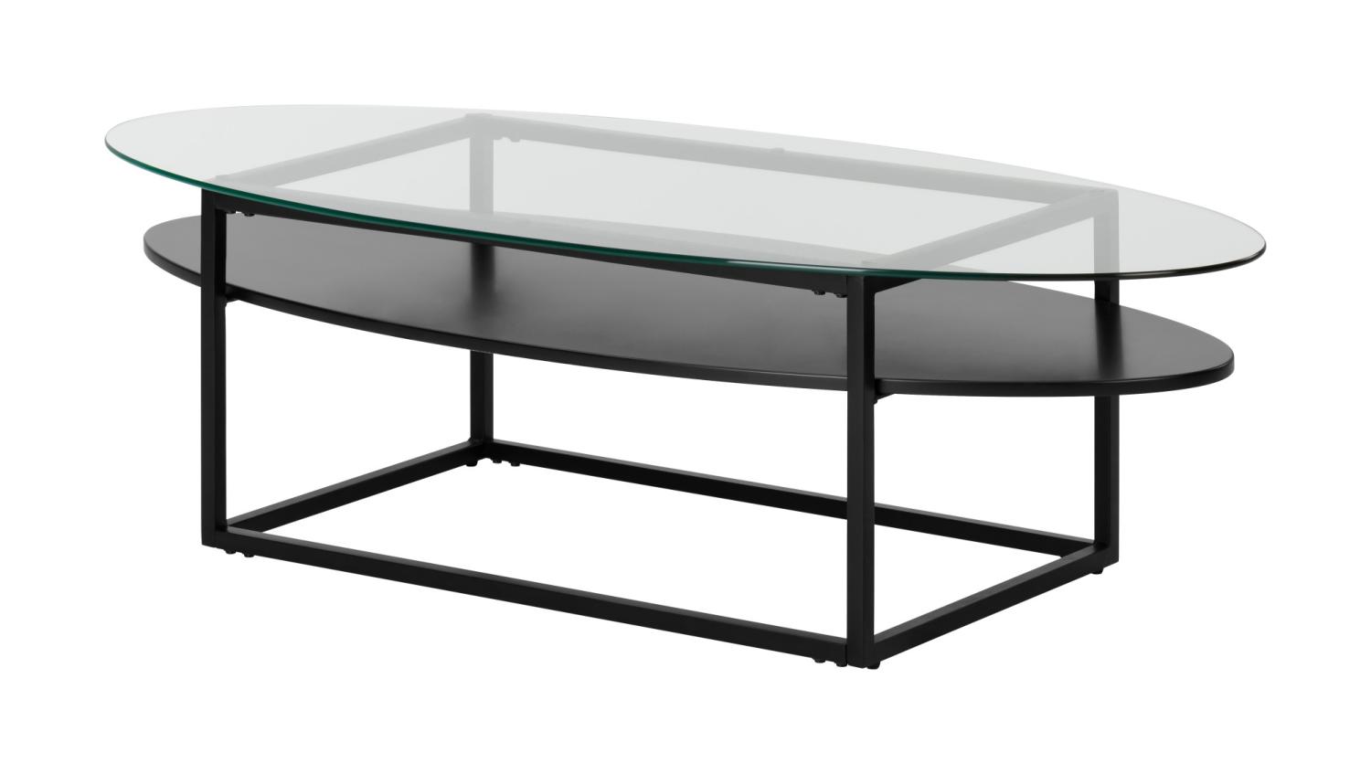Glastisch Lola Couchtisch schwarz Wohnzimmer Glas Tisch Beistelltisch Sofatisch Bild 1