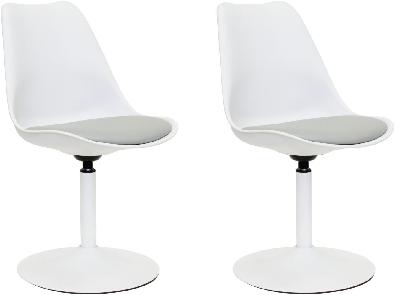 2er-Set 'Ravenna' Stuhl, weiß/grau Bild 1