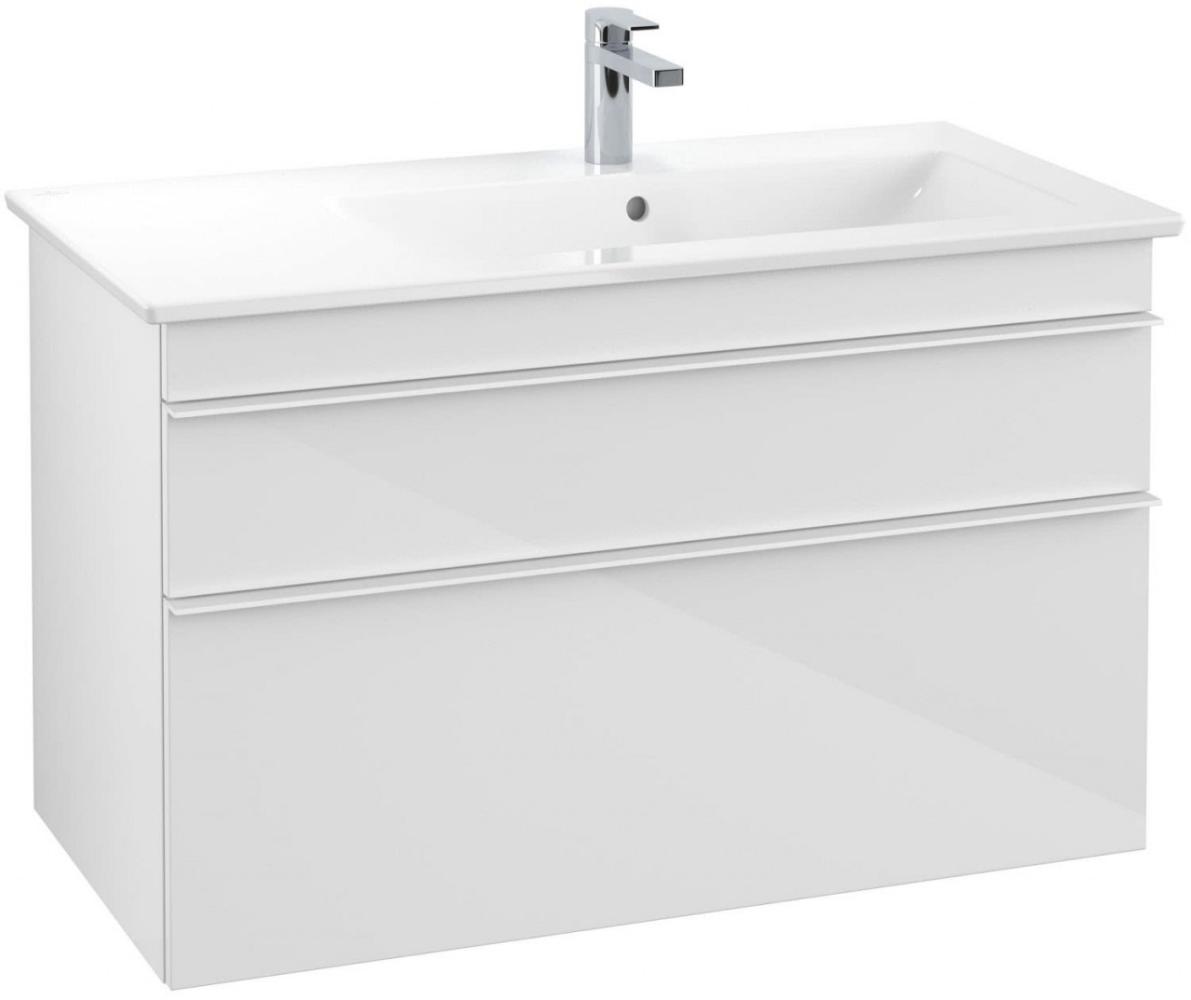 Villeroy & Boch VENTICELLO Waschtischunterschrank 95 cm breit, Weiß, Griff Weiß, für Becken rechts Bild 1