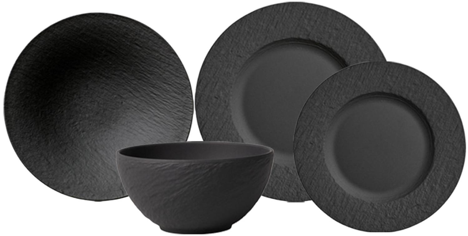 Villeroy & Boch Manufacture Rock Geschirr-Set 4-teilig schwarz Bild 1