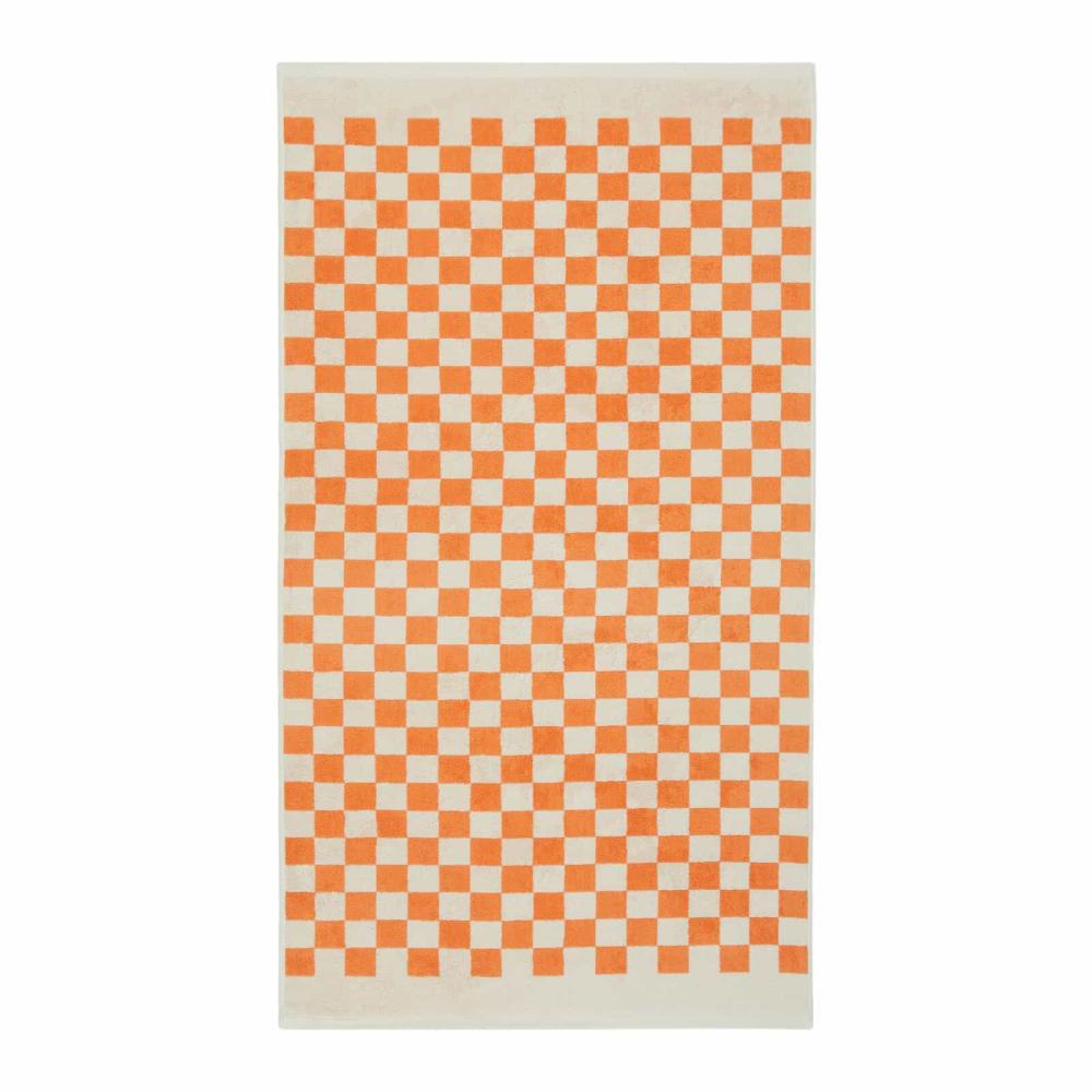 Marc O Polo Frottierserie Checker | Handtuch 50x100 cm | melon Bild 1