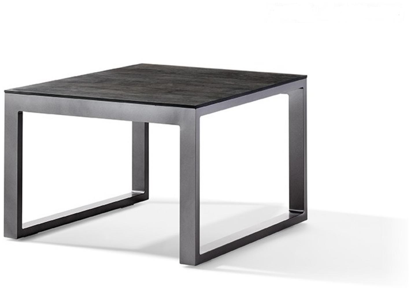 Sieger Loungetisch mit Polytec-Tischplatte 60x60x44 cm Eisengrau Bild 1