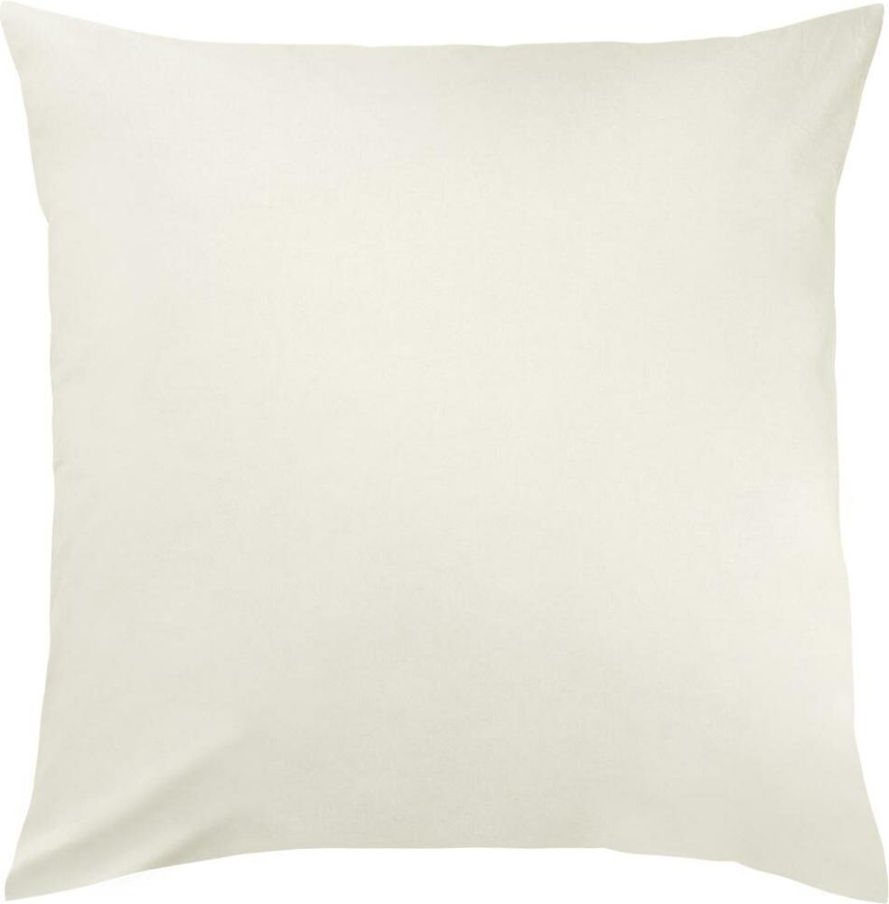 Traumschlaf Uni Mako-Satin Kissenbezüge|80x80 cm| creme Bild 1