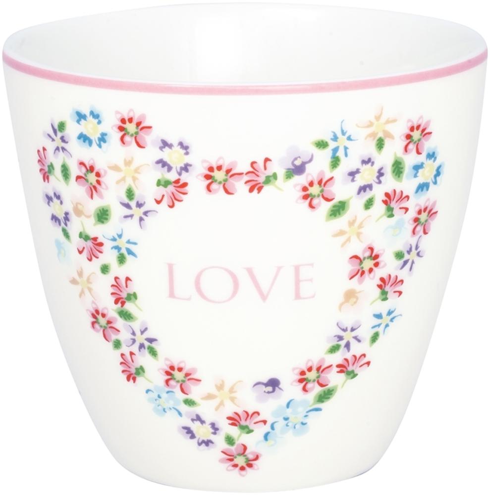 Greengate Columbine Love Latte Cup white 0,35l Bild 1