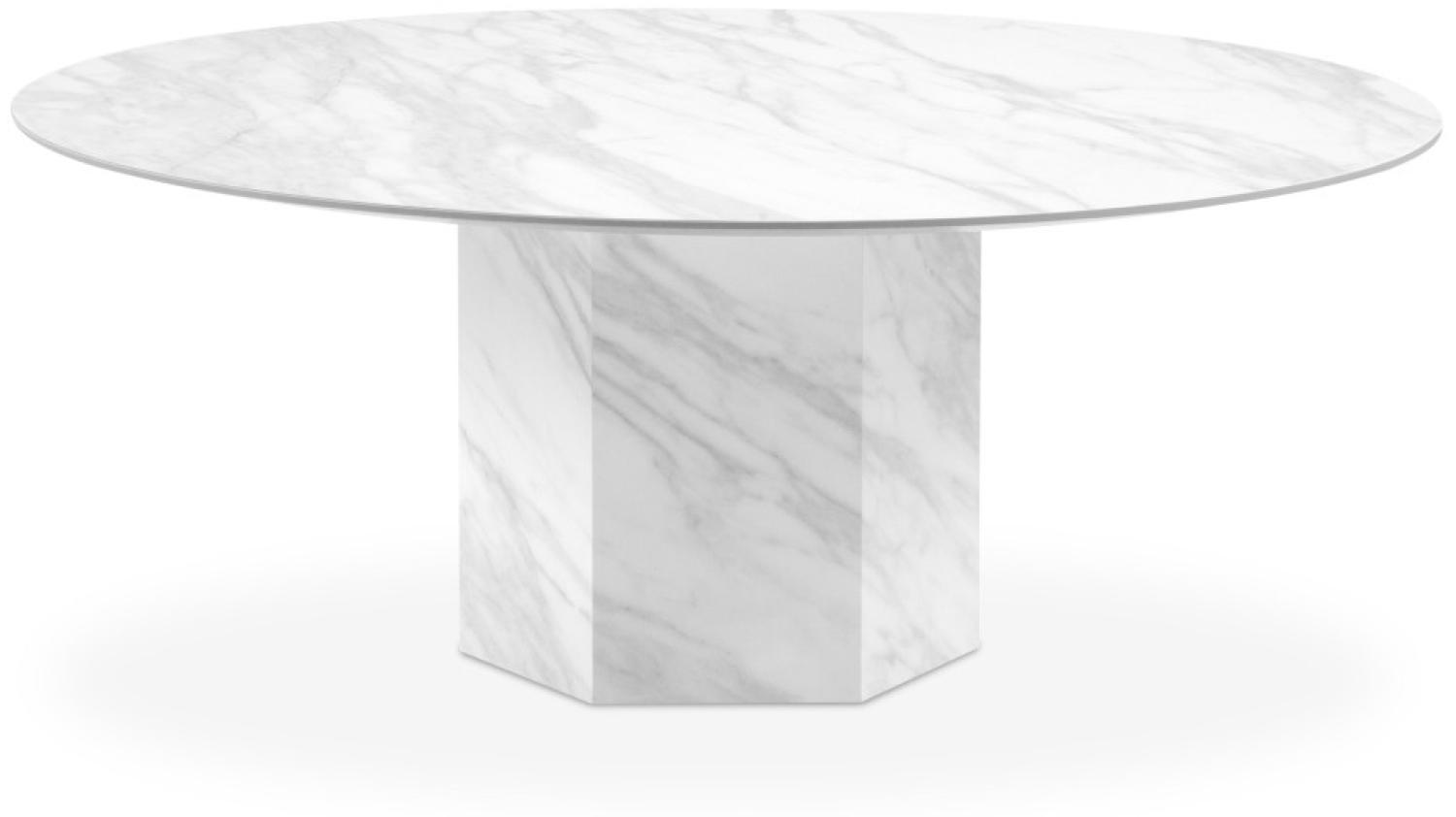 Micadoni 4-Sitzer Tisch Sahara 100cm | Oberfläche White Venato Bild 1