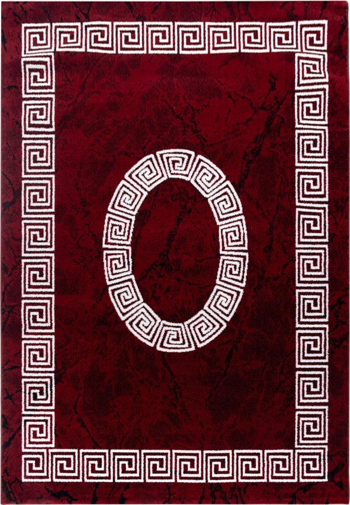 Kurzflor Teppich Pago rechteckig - 140x200 cm - Rot Bild 1