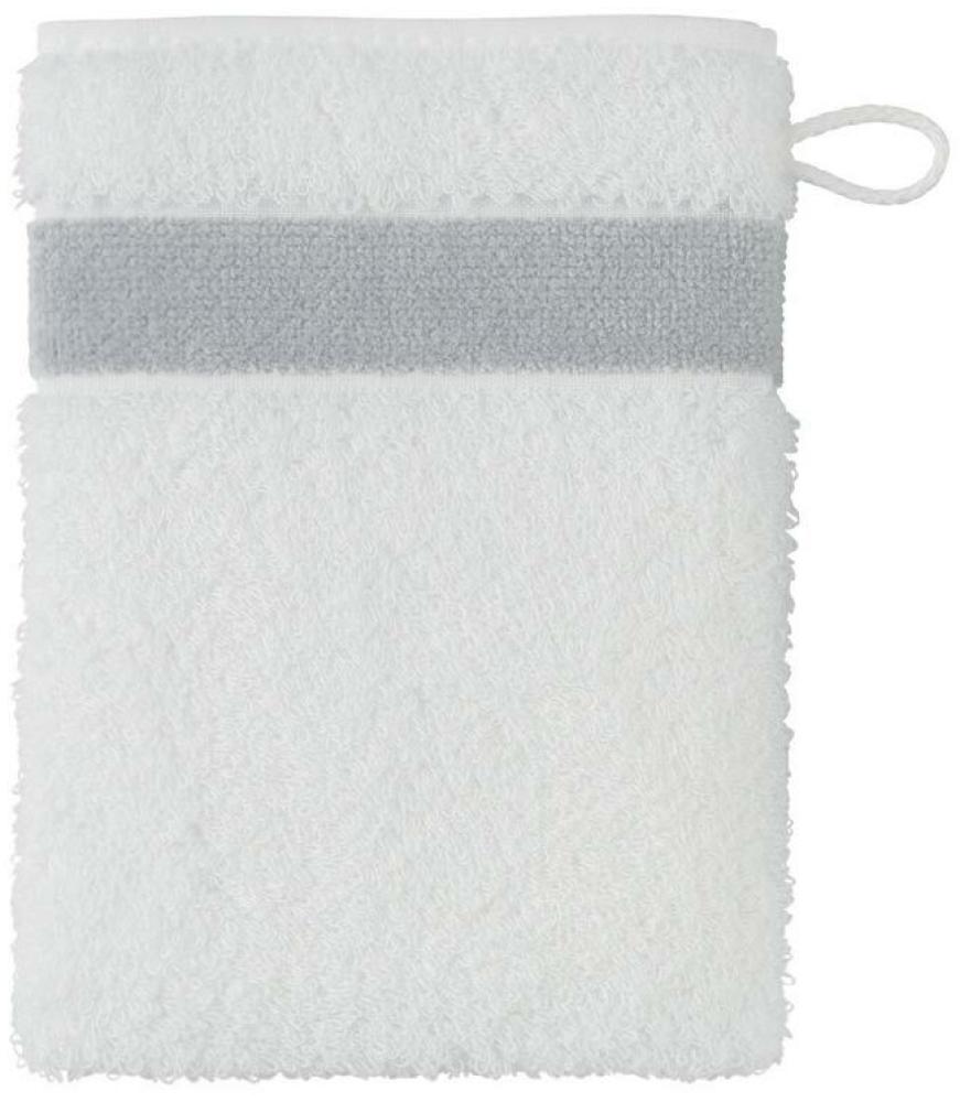 Feiler Handtücher Exclusiv mit Chenillebordüre | Waschhandschuh 15x20 cm | silber Bild 1