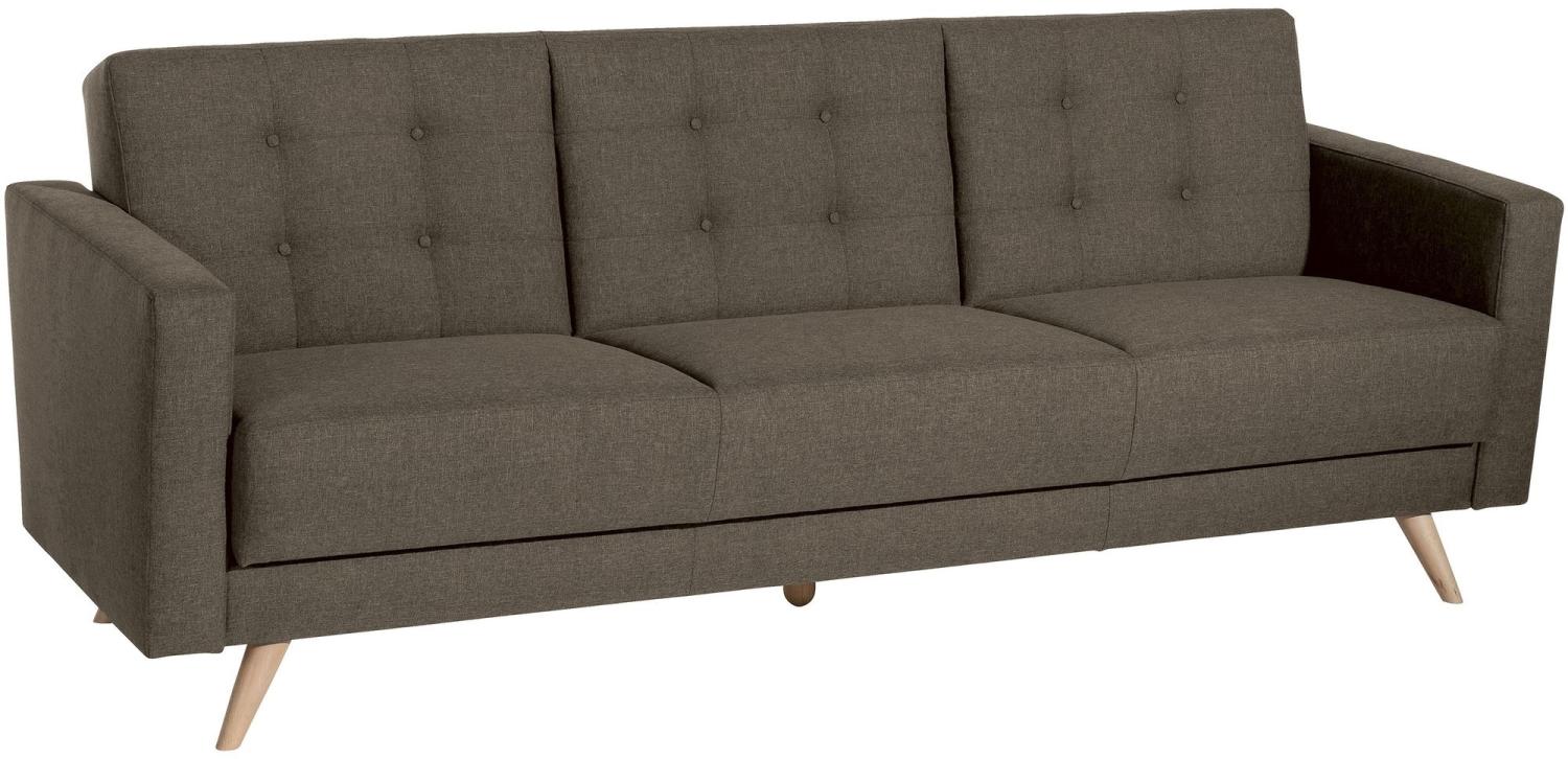Sofa 3-Sitzer mit Bettfunktion Karisa Bezug Flachgewebe Buche natur / sahara 21941 Bild 1