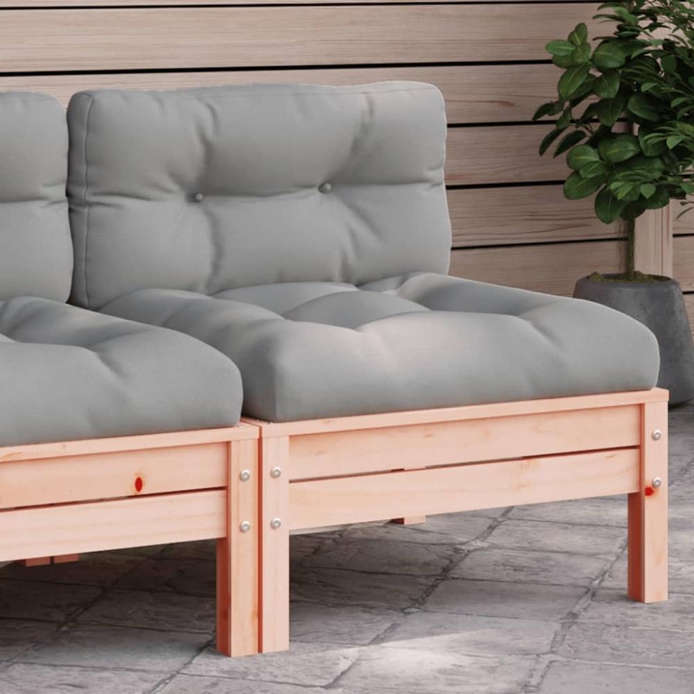 vidaXL Gartensofa ohne Armlehnen mit Kissen Massivholz Douglasie Bild 1