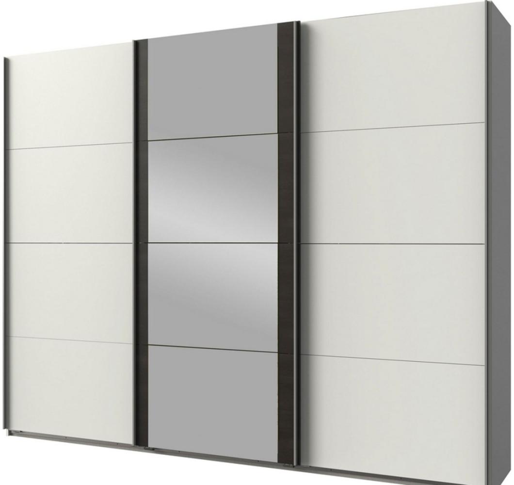 'Bern' Schwebetürenschrank,, weiß/raw stell, 225 x 64 x 210 cm Bild 1