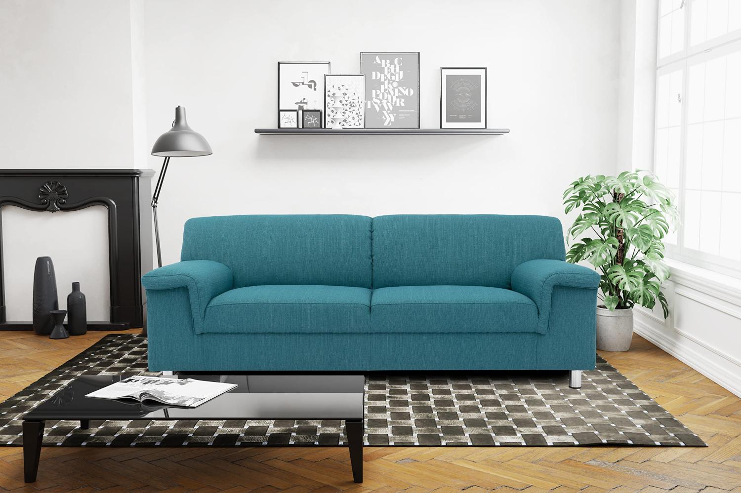 DOMO Collection Jamie Sofa 2er Couch, Garnitur 2 Sitzer, türkis, 190 x 80 x 72 cm Bild 1
