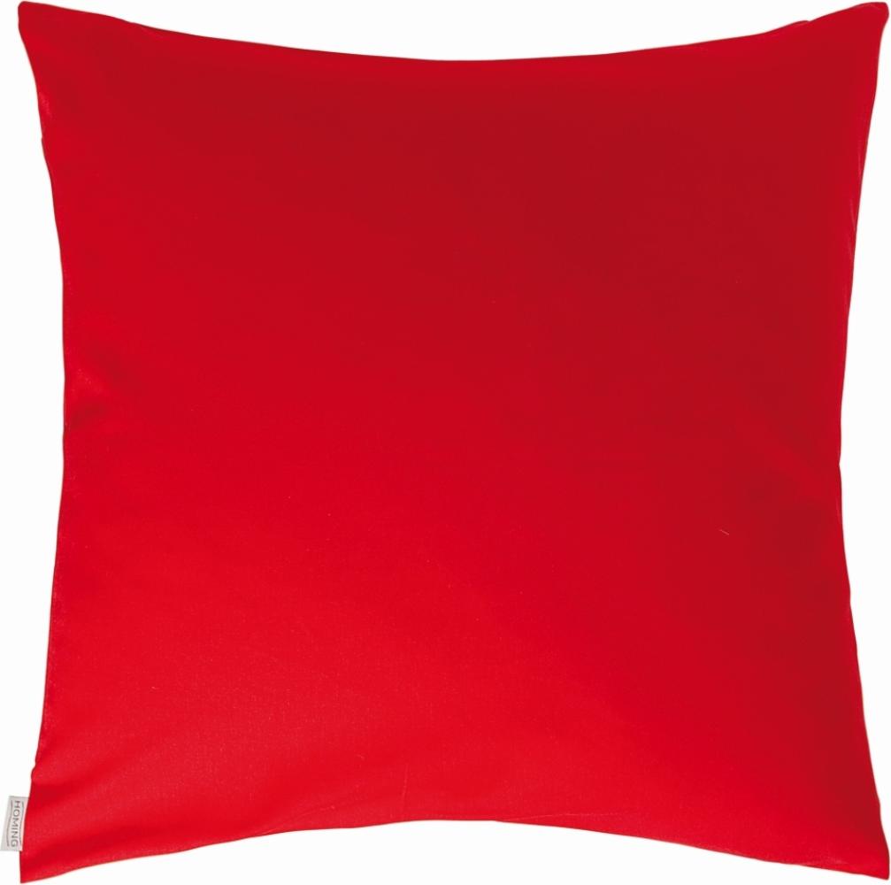 Homing Kissenhülle Jonas 50x50cm rot Kissen Bezug Wohnzimmer Kissen Uni Deko Bild 1