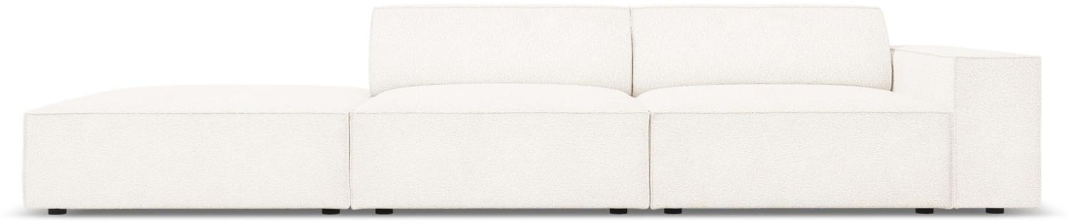 Micadoni 3-Sitzer Boucle Links Sofa Jodie | Bezug Beige | Beinfarbe Black Plastic Bild 1